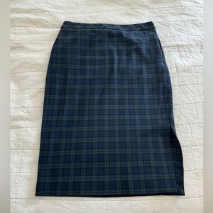 Banana Republic Tartan Plaid Pencil Skirt, Size 2